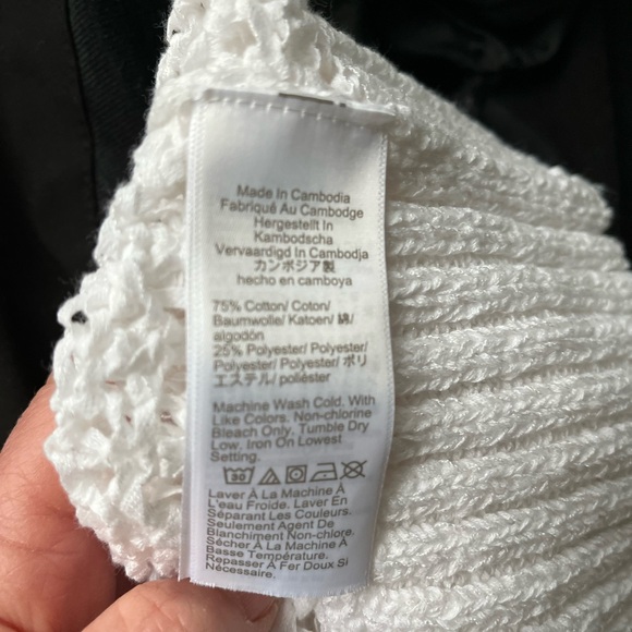 New with tags J.Crew white crocheted top - Picture 3 of 4